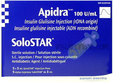 Apidra Solostar Pens 5x3ml