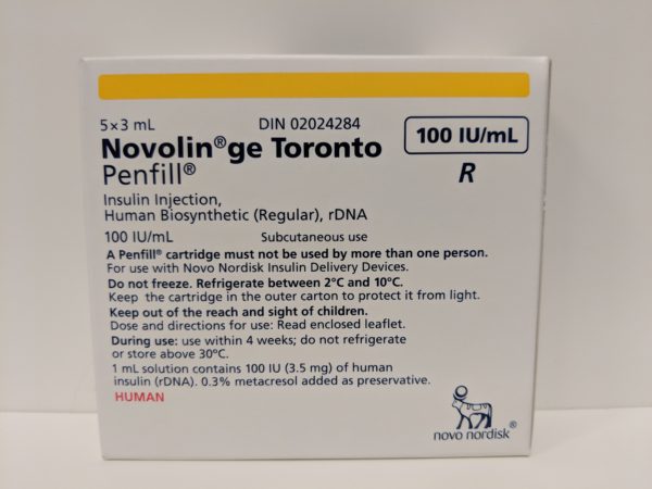 Novolin ge Toronto Penfill 5x3ml