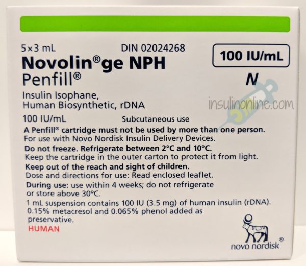 Novolin ge NPH Penfill 5x3ml