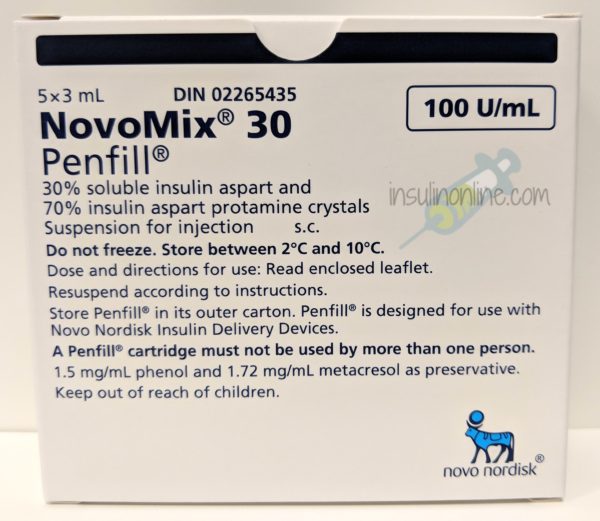 Novomix 30 Penfill 5x3ml